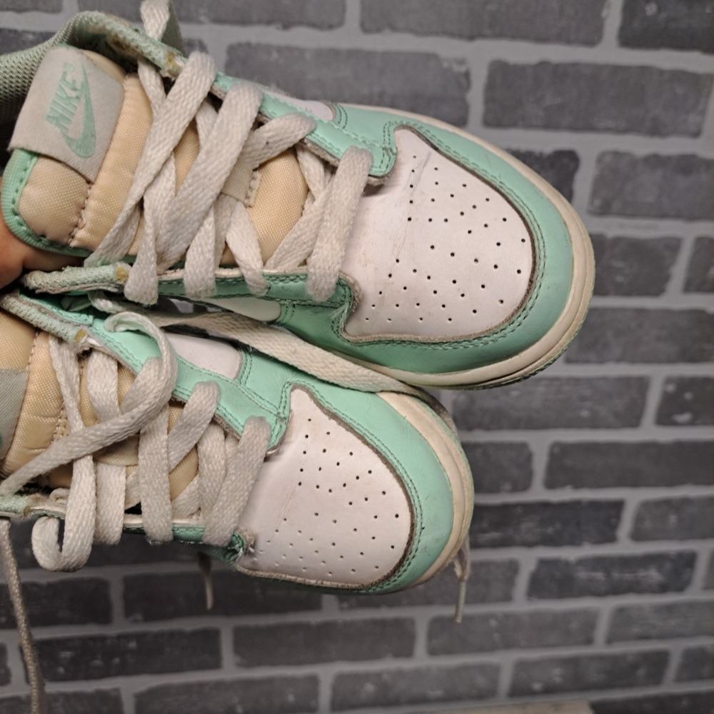 Nike Shoes Dunk Low Mint Foam Teal White Sneakers Size 1Y - Picture 6 of 11